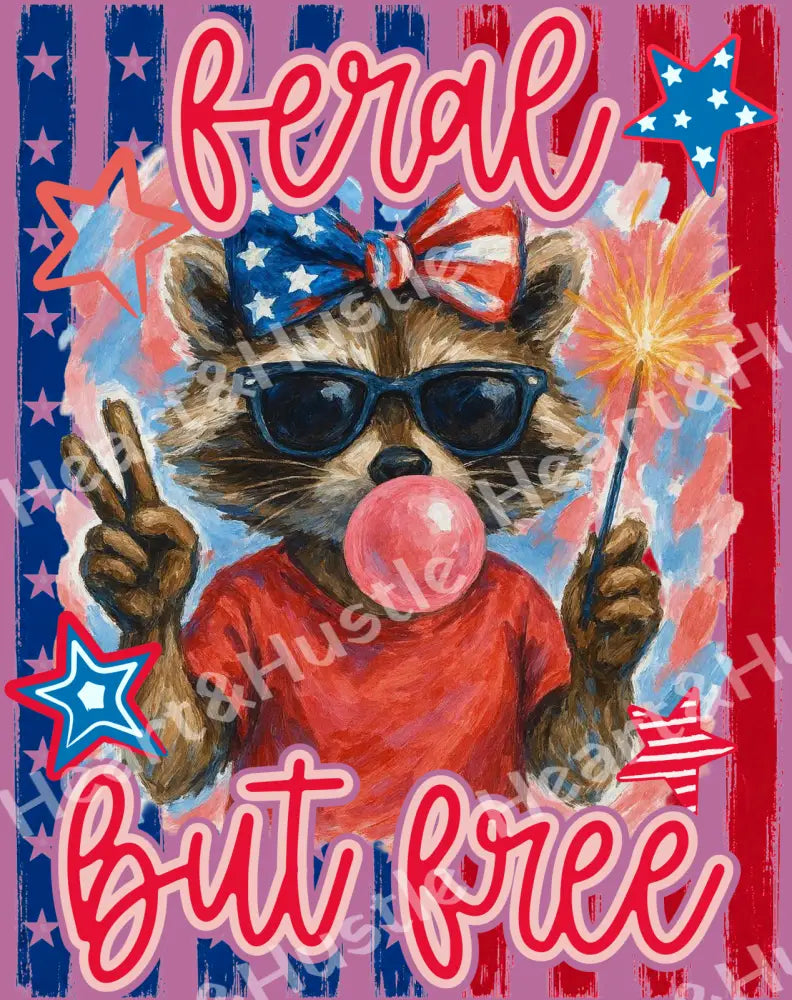4th Of July Feral But Free Girl