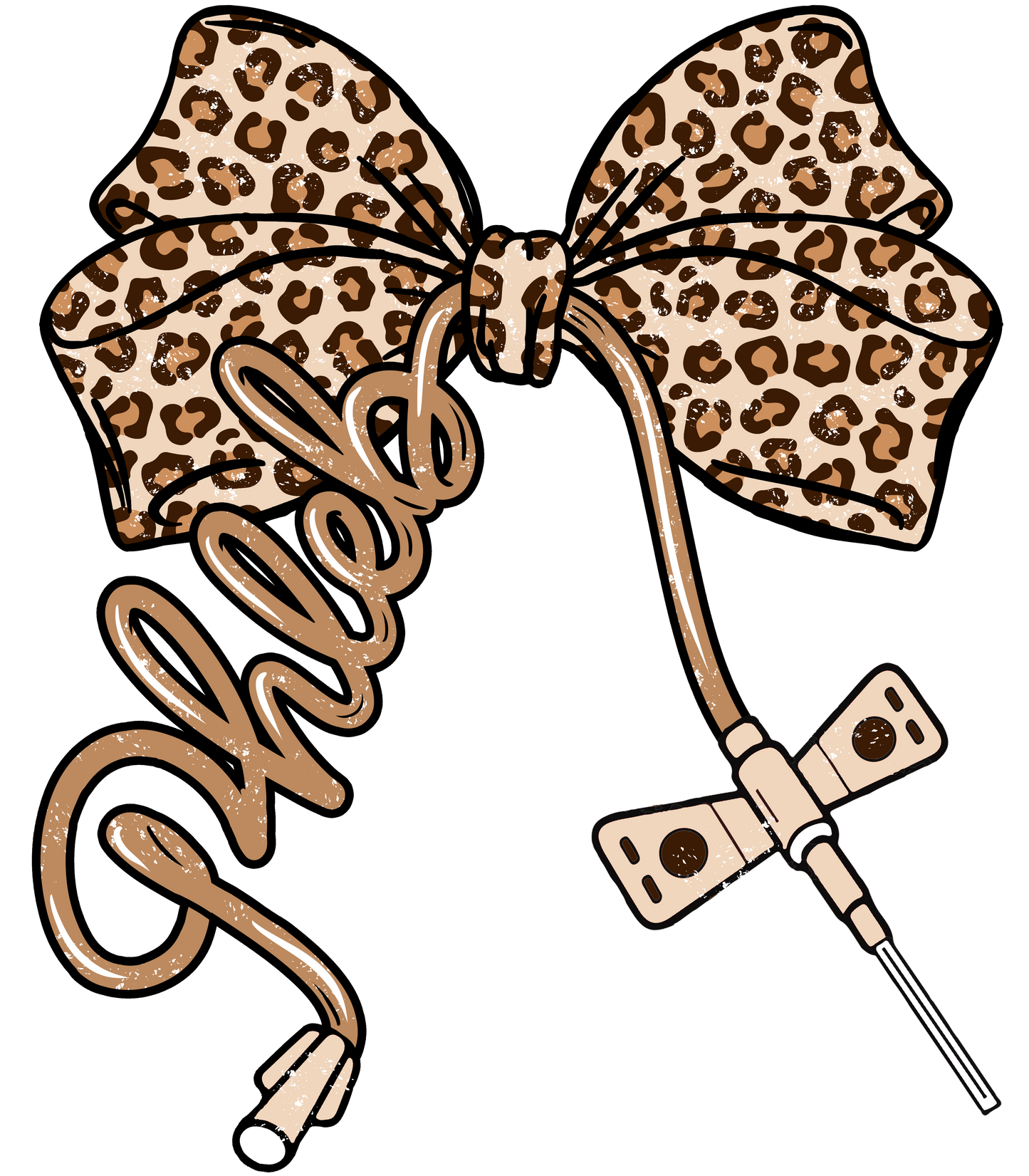 Phlebotomist Leopard Bow