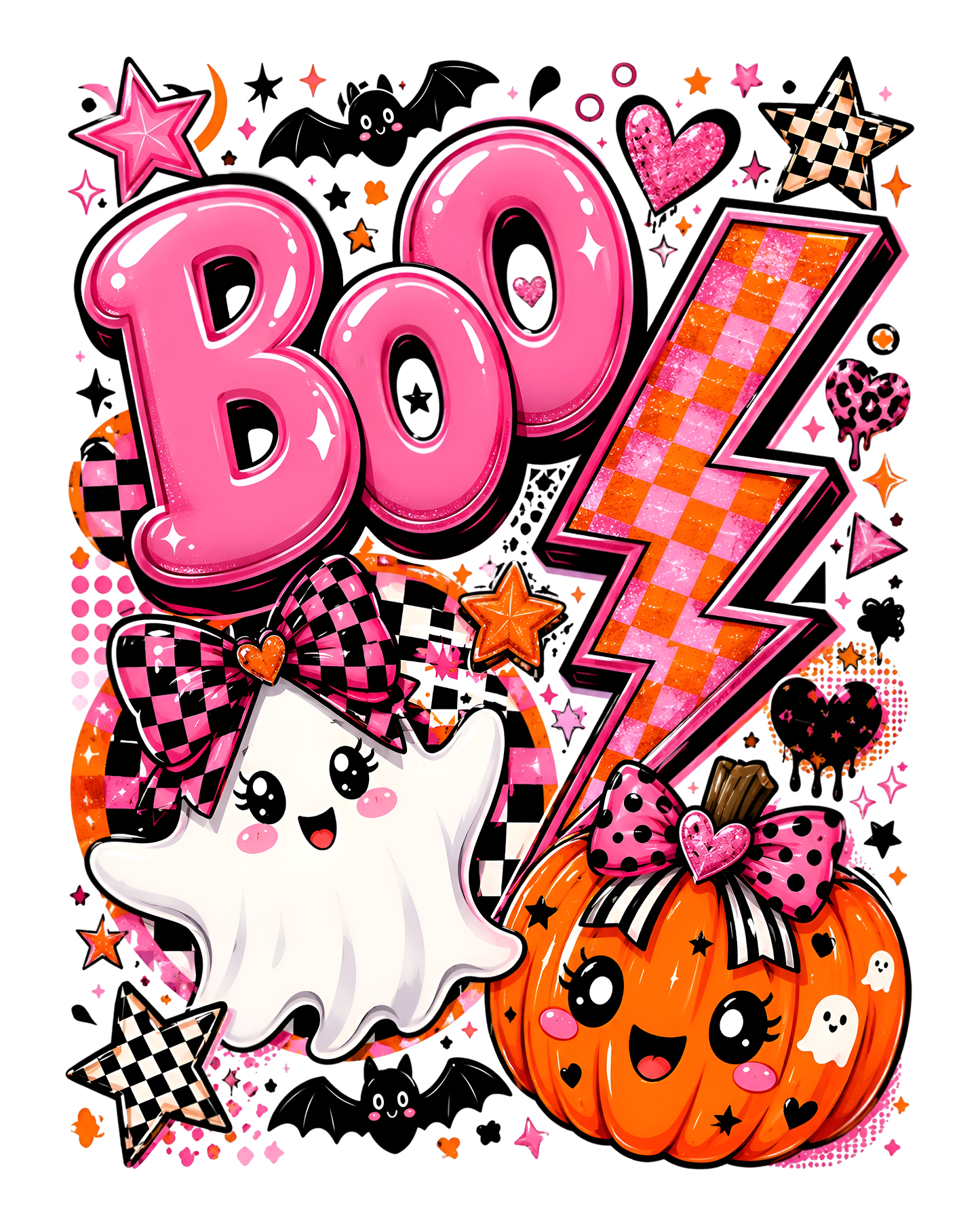 Pink Boo Ghost Pumpkin