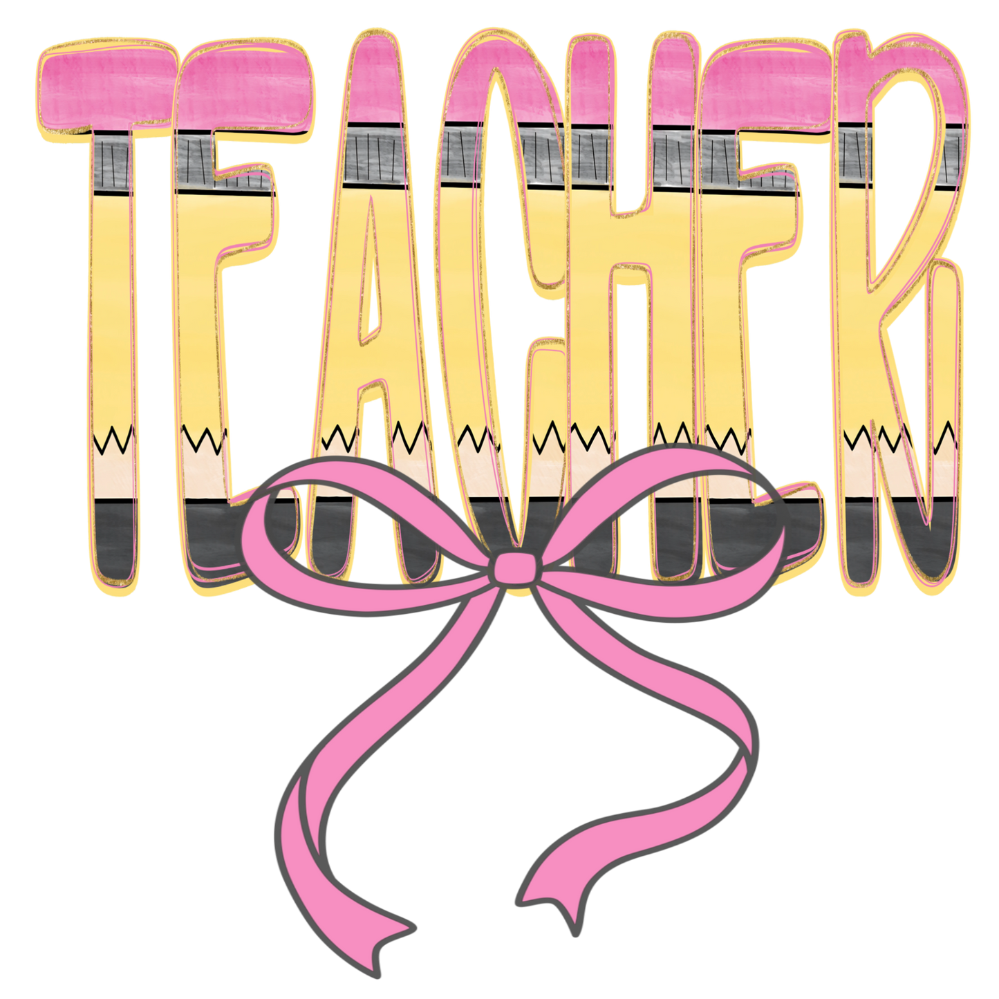 Teacher Pencil Bow