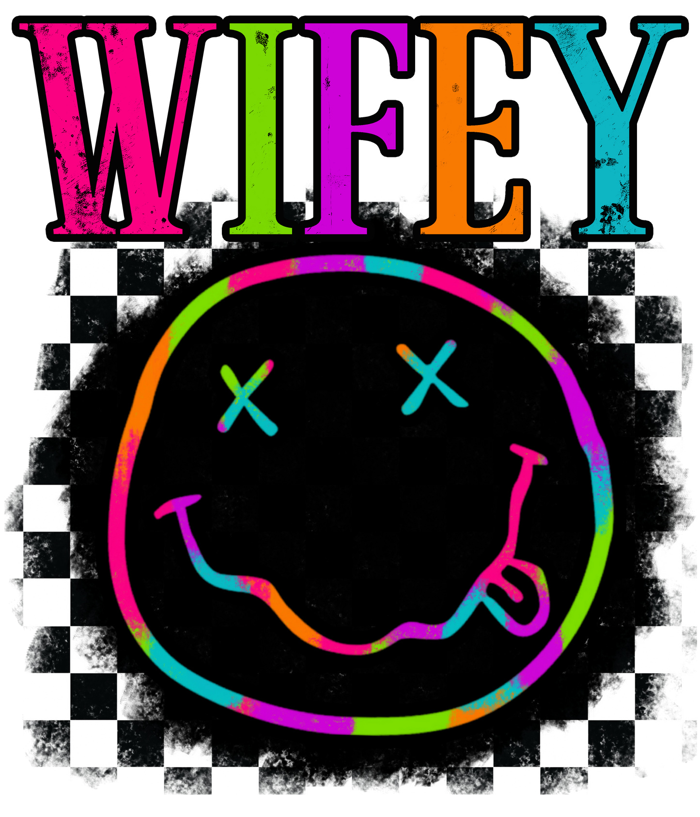 Wifey Neon Smiley Face