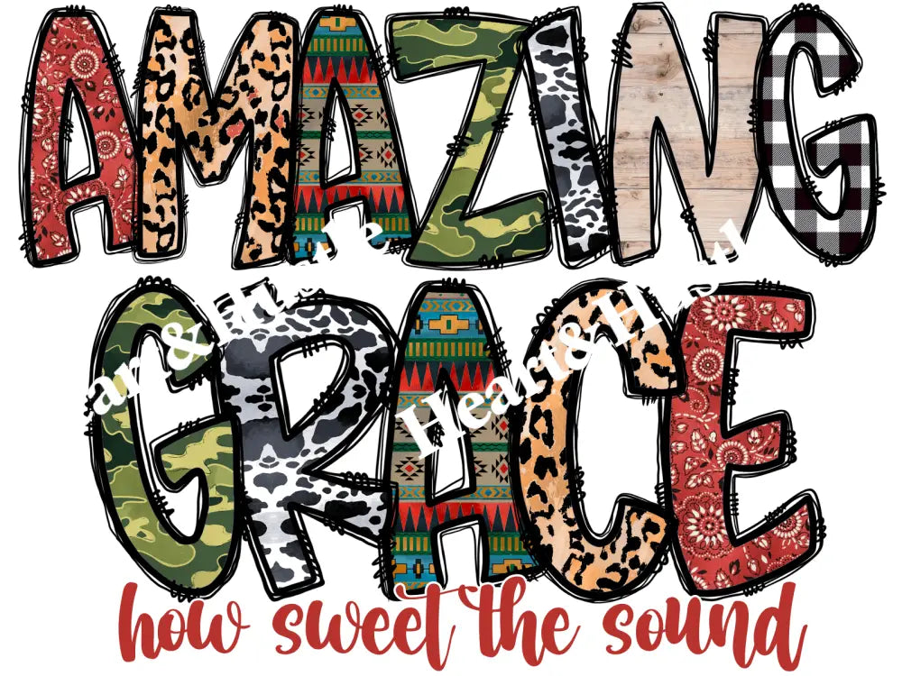 Amazing Grace How Sweet The Sound Red