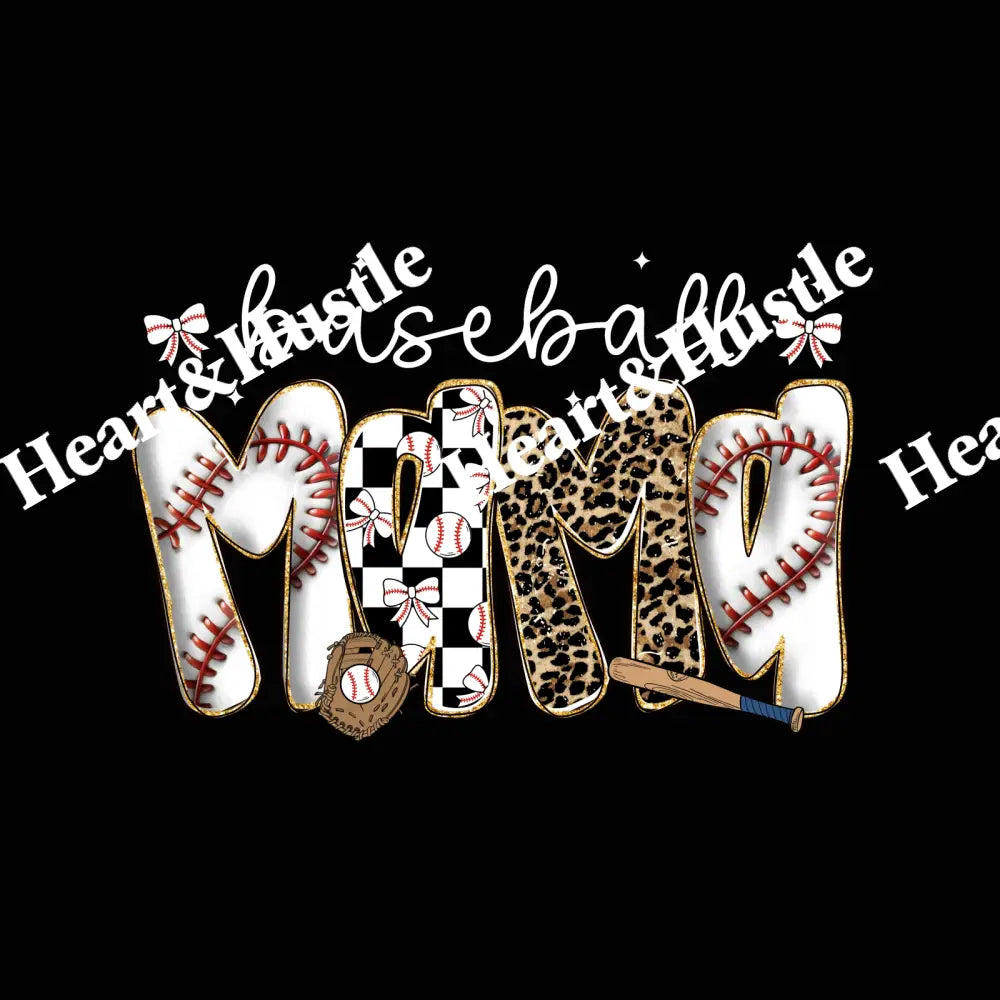 Baseball Mama White Bows