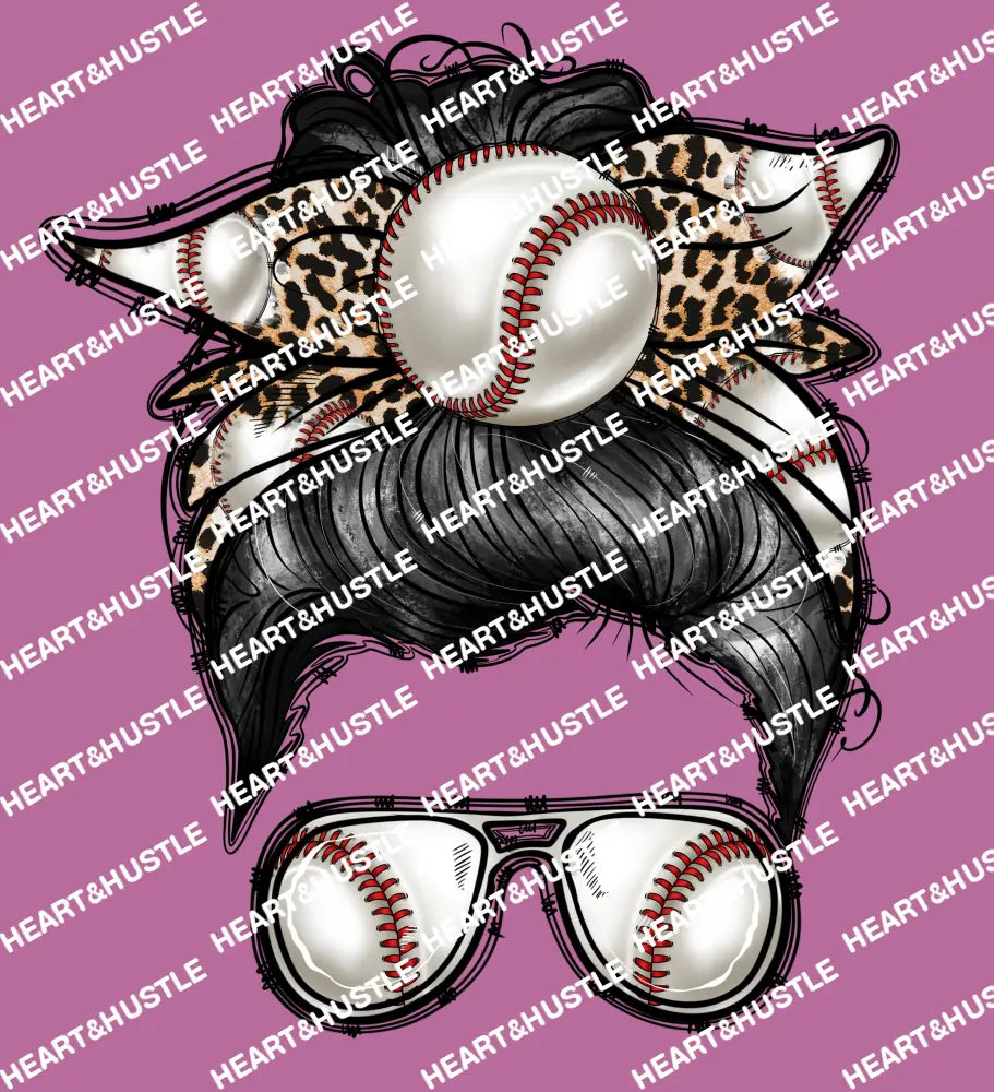 Baseball Messy Bun