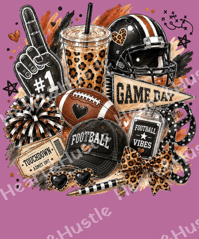 Brushstroke Gameday Football