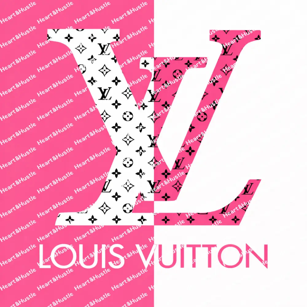 Designer LV Pink And White