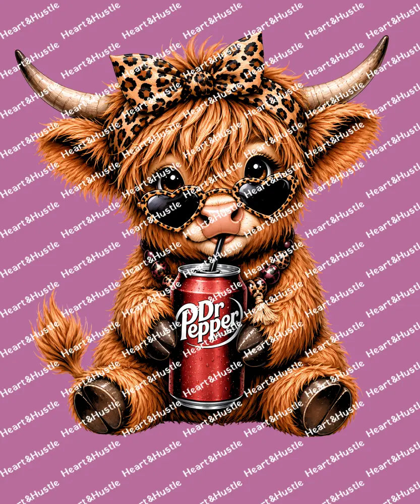 Dr Pepper Highland Cow
