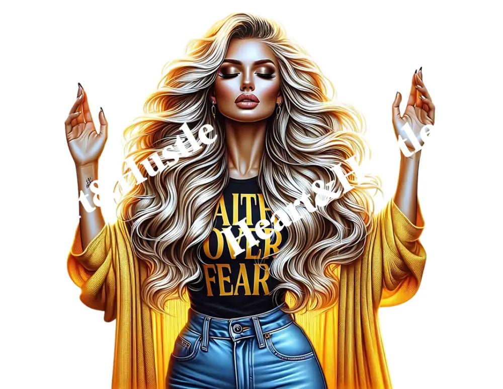 Faith Over Fear Prayer Girl