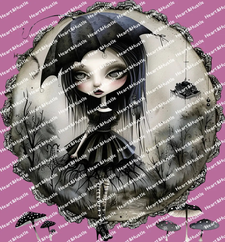 Goth Girl with Umbrella