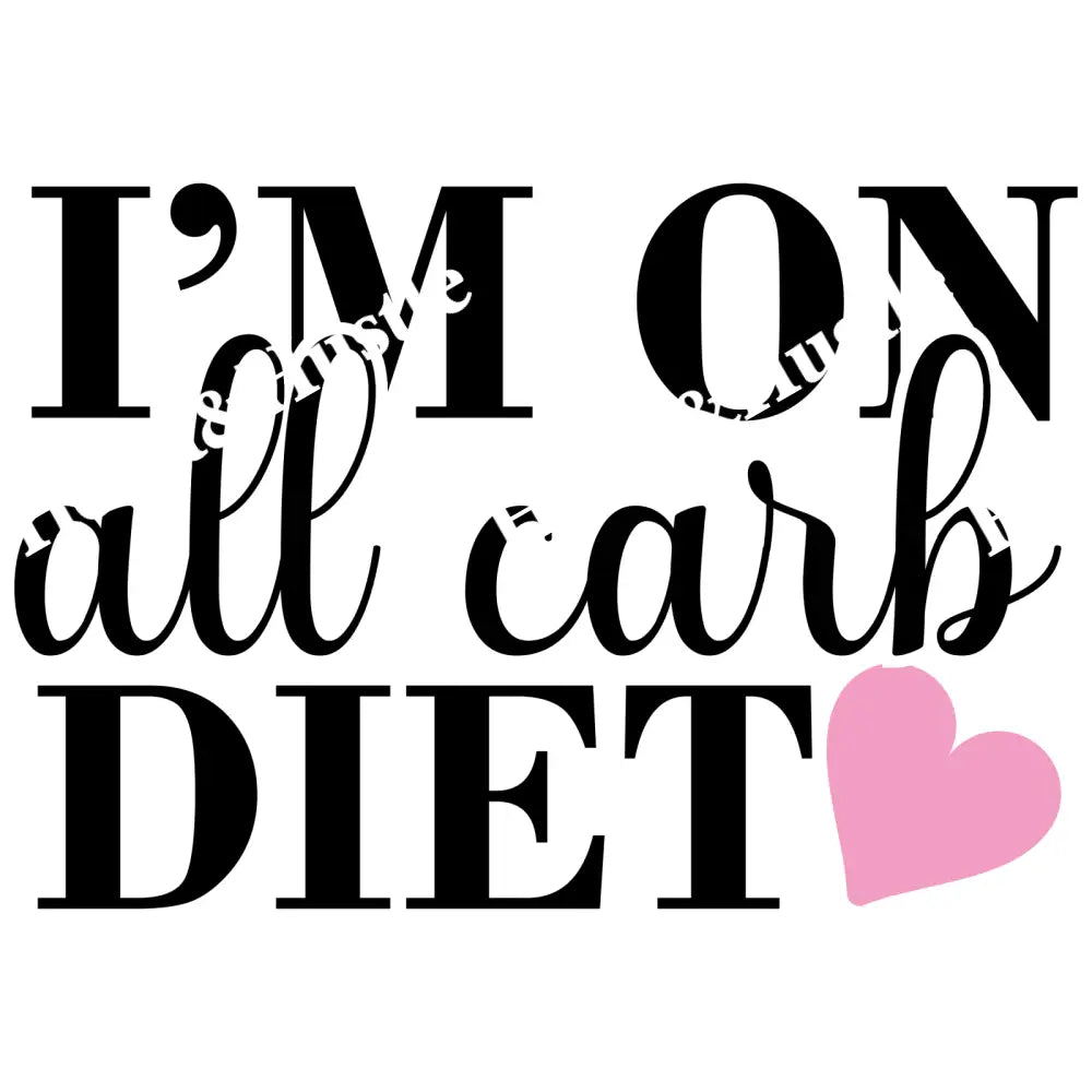 Iām On All Carb Diet