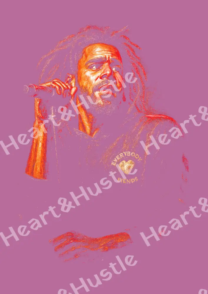 J Cole Halftone