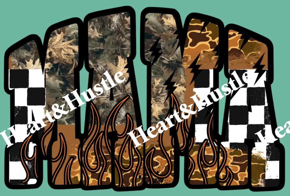 Mama Camo Flames