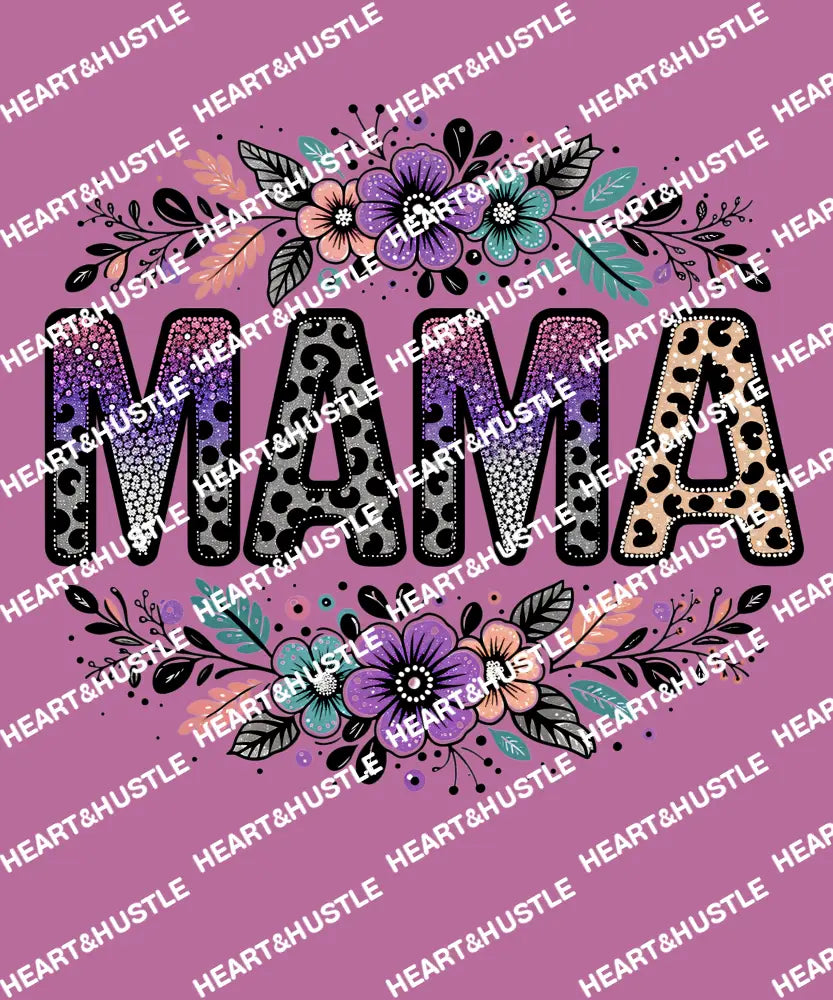 Mama Floral Glitter