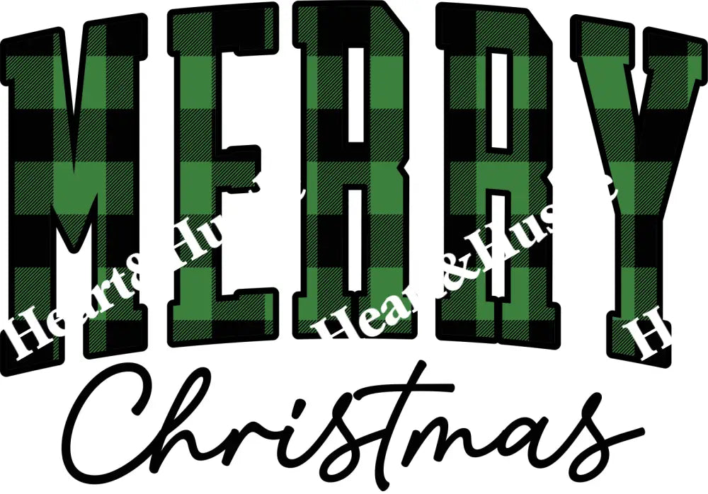 Merry Christmas G/B Plaid