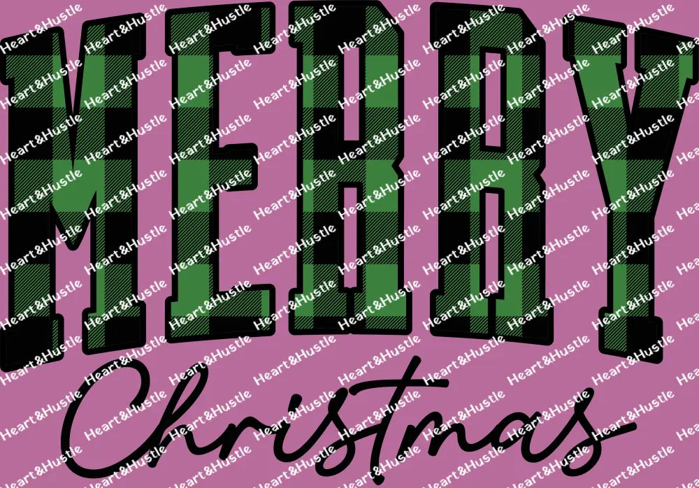 Merry Christmas G/B Plaid