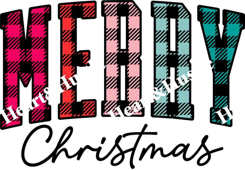 Merry Christmas Tri/Color Plaid