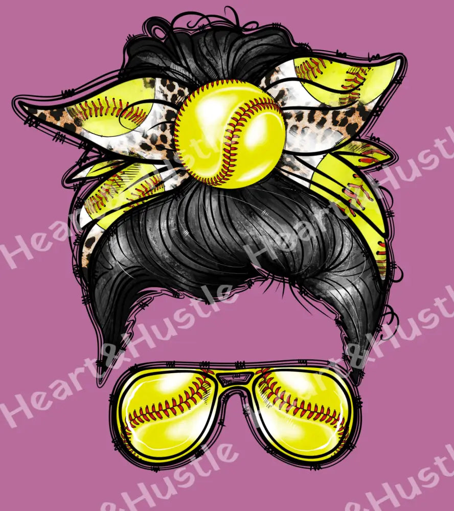 Messy Bun Softball