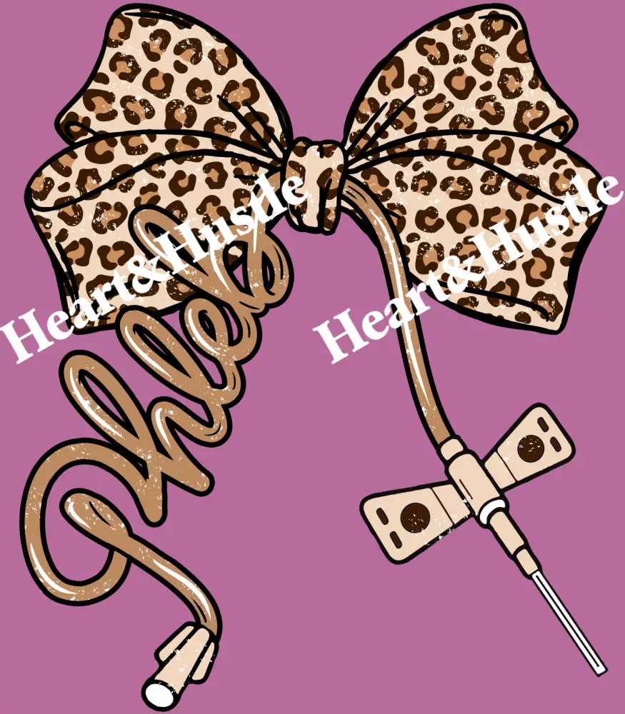 Phlebotomist Leopard Bow