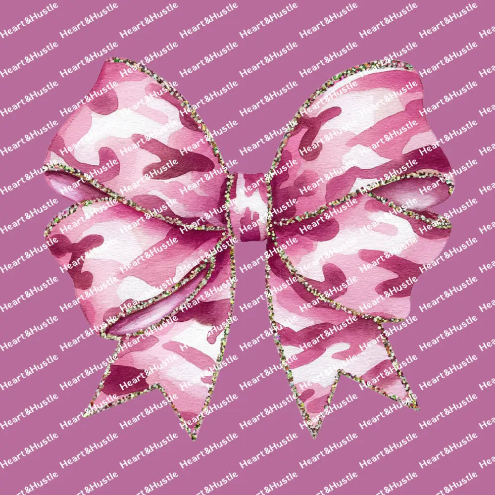Pink Camo Bow