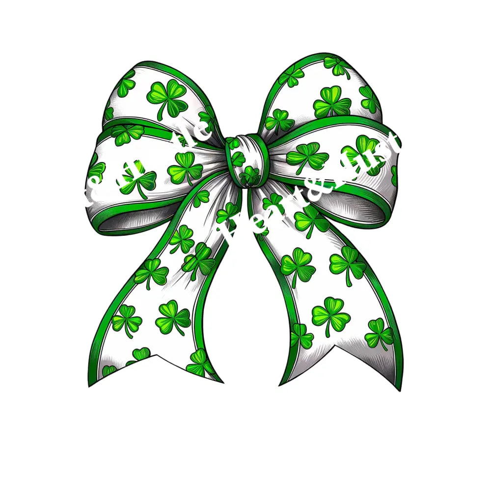 St Patricks Day Clover Bow