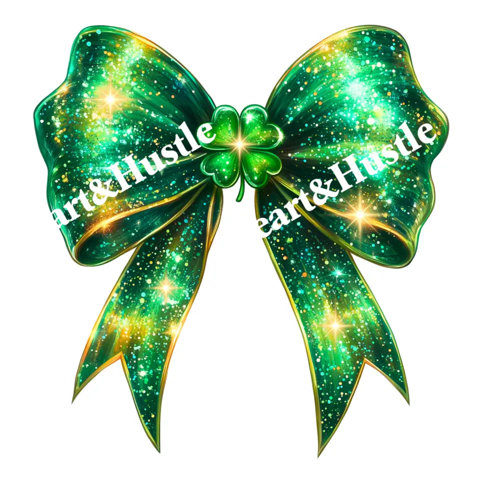 St Patricks Day Green Bow