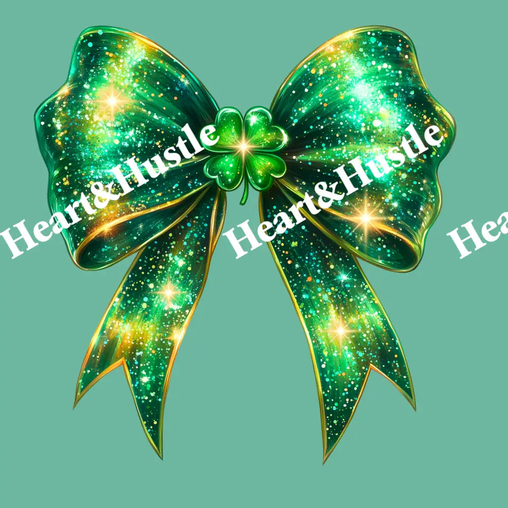 St Patricks Day Green Bow