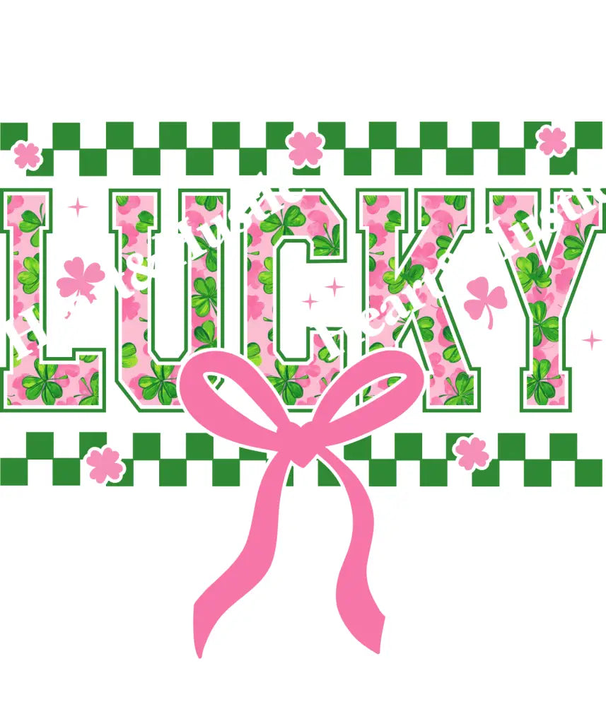 St Patricks day Lucky Pink bow