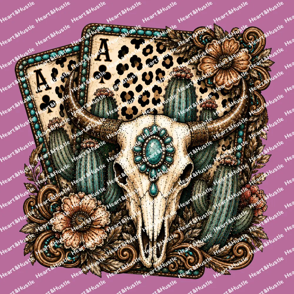 Western Longhorn Ace of Clubs 1