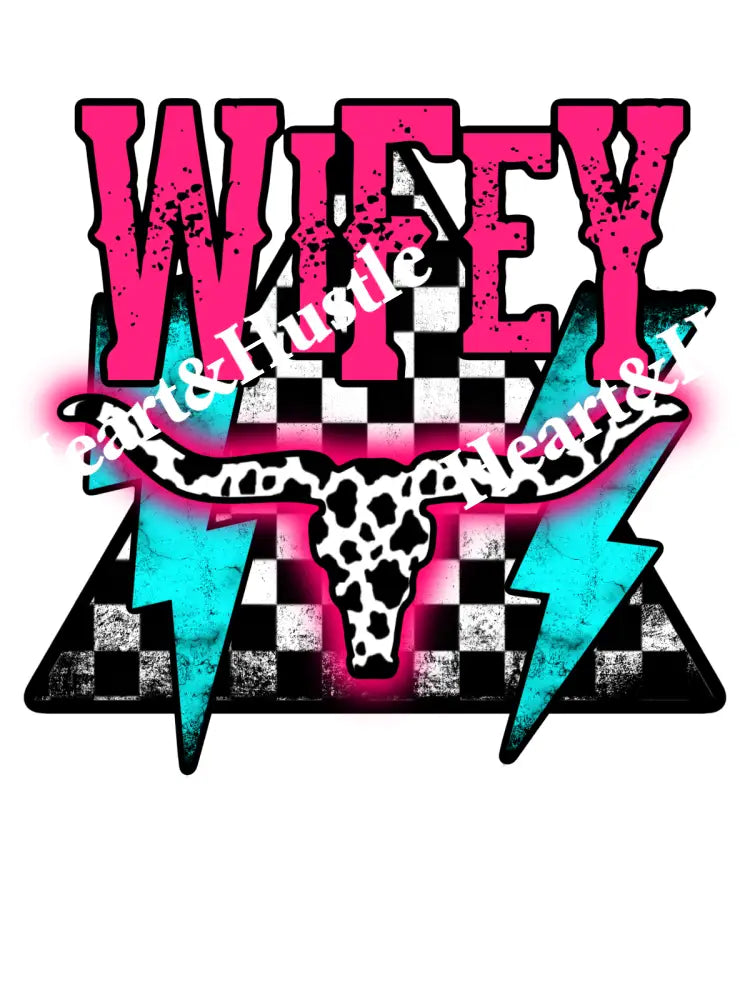 Wifey Checkered Triangle