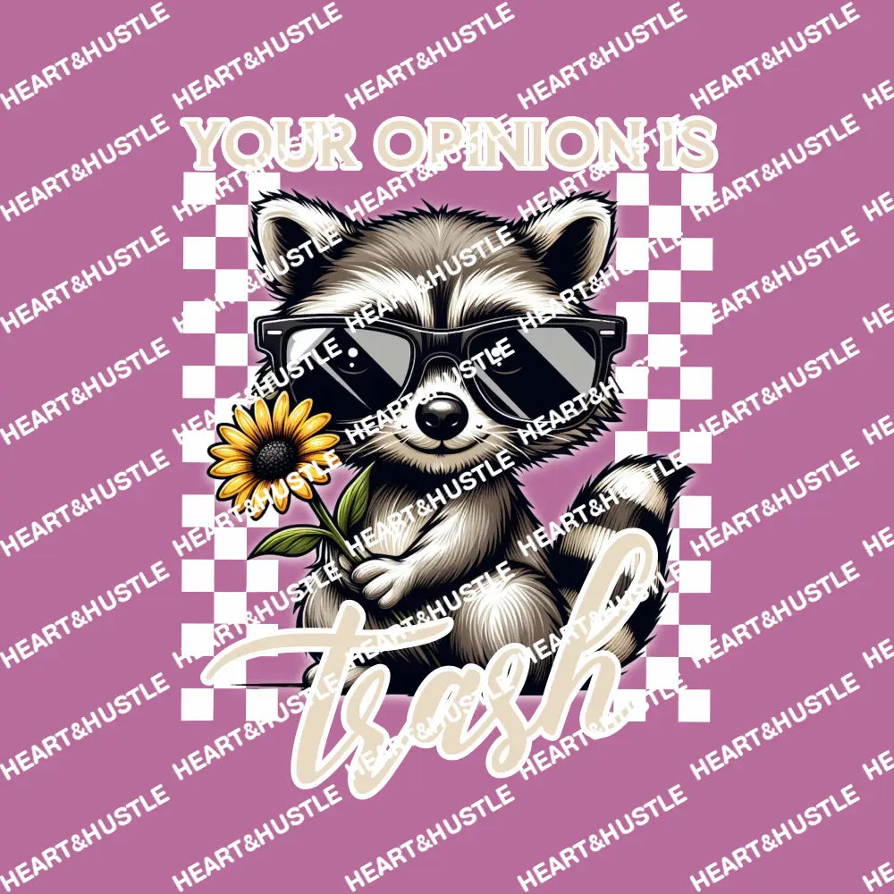 Your Opinion is Trash Baby Raccoon White