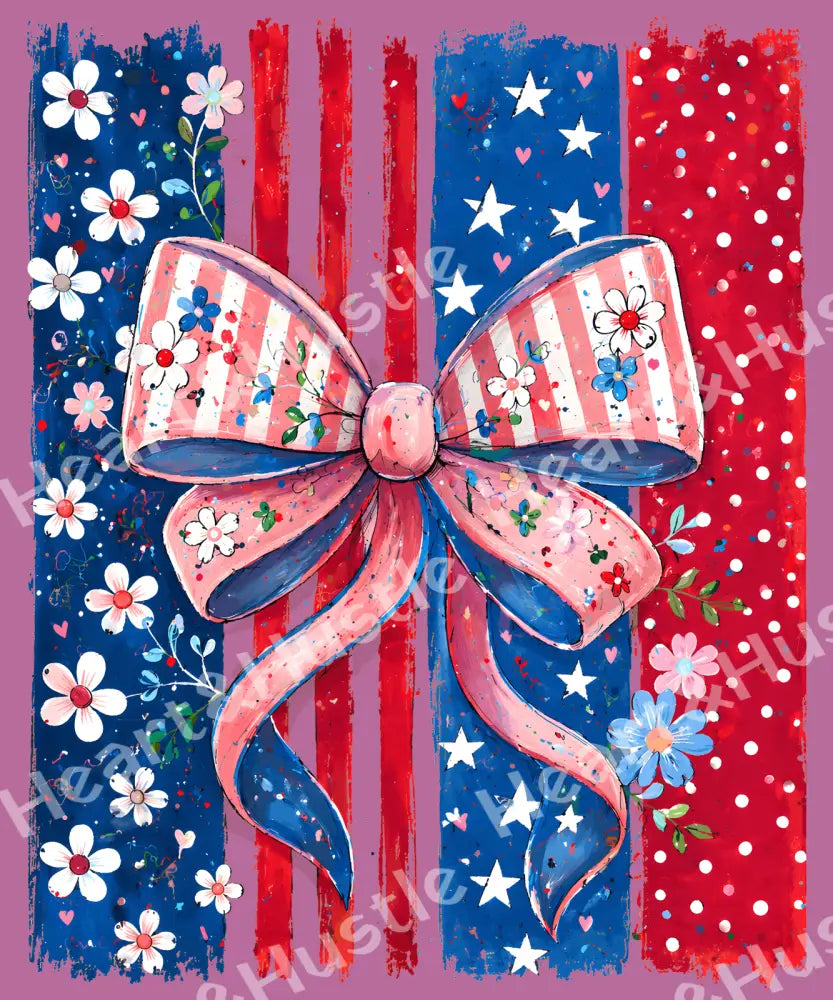 4th Of July Curtain Bow