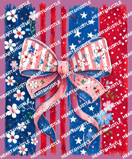 4th Of July Curtain Bow