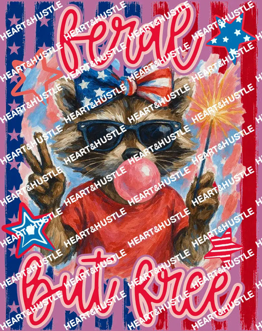 4th Of July Feral But Free Girl