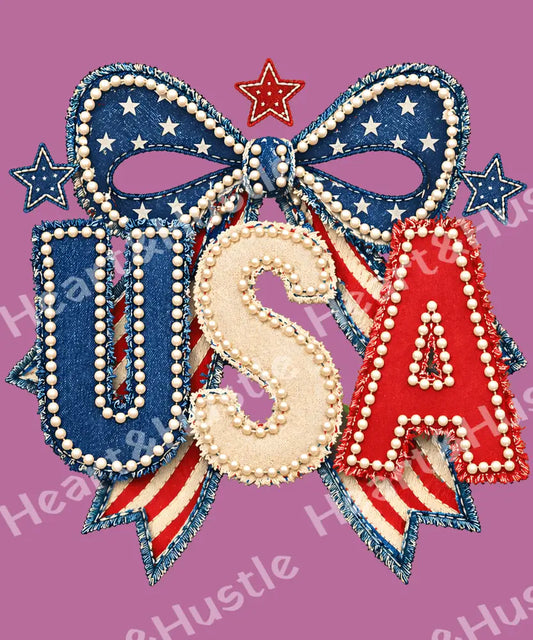 4th Of July USA Bow