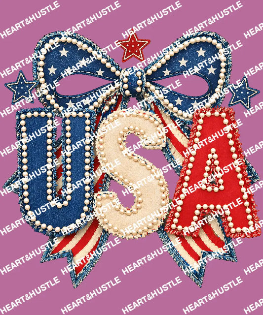 4th Of July USA Bow