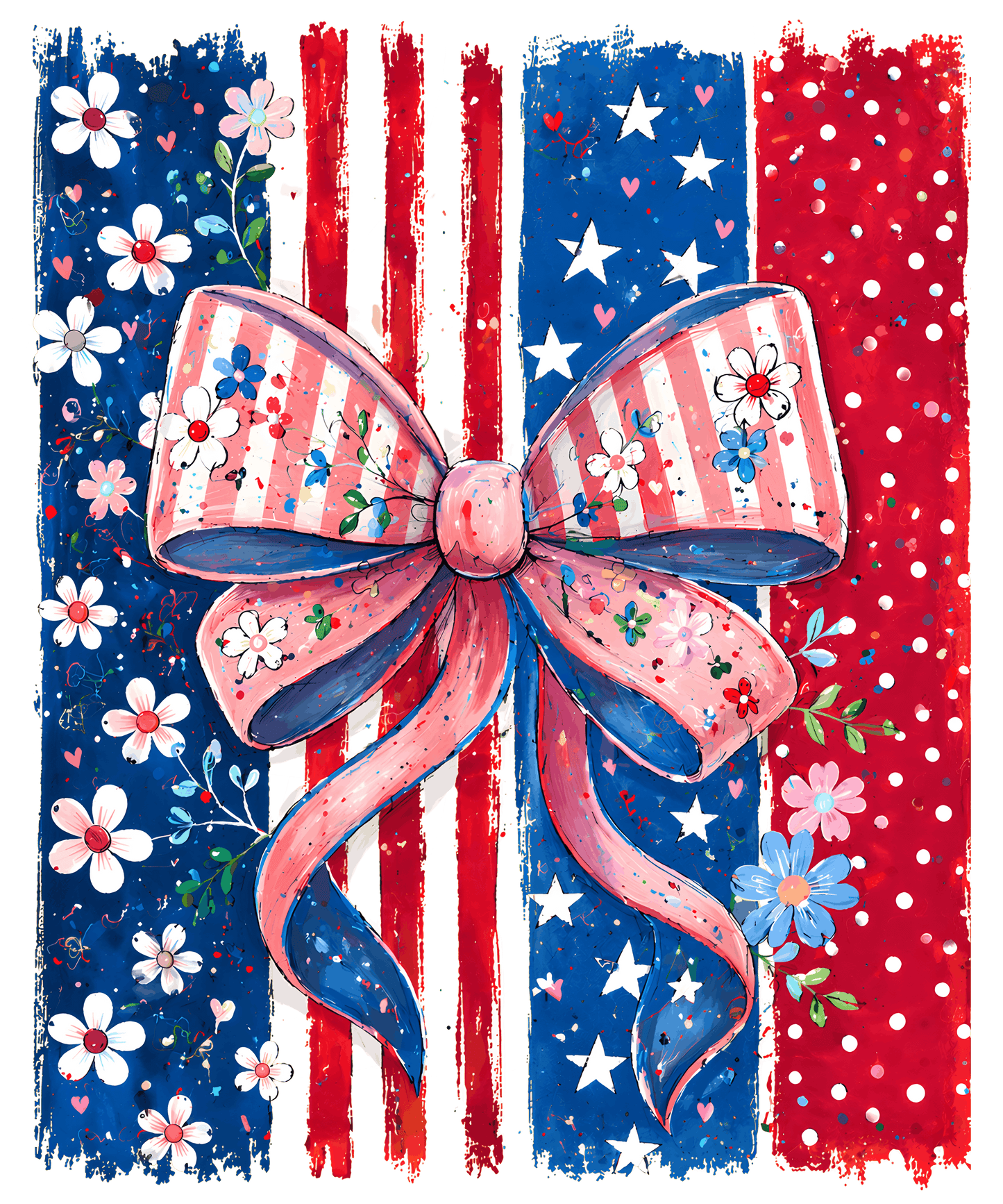 4th Of July Curtain Bow