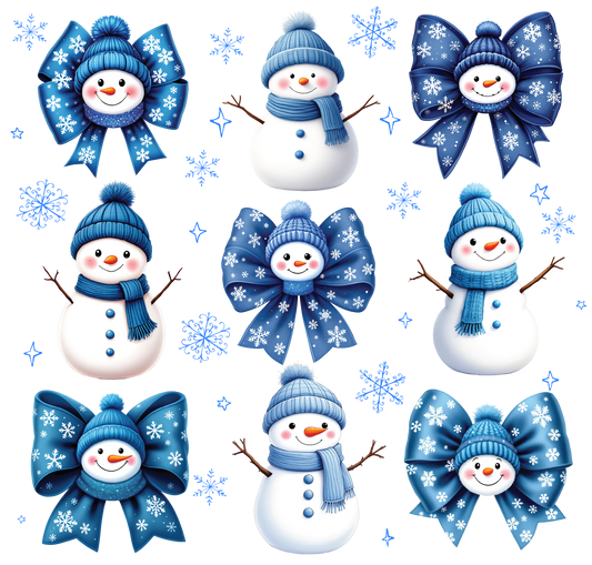 Snowman and bows