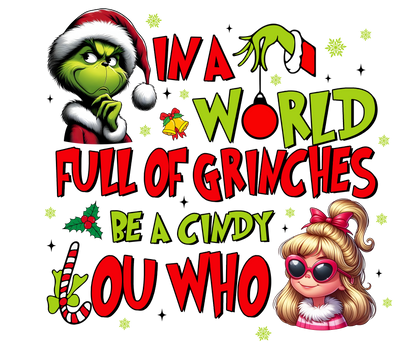 Front pocket grinchmas and back image full of Grinches