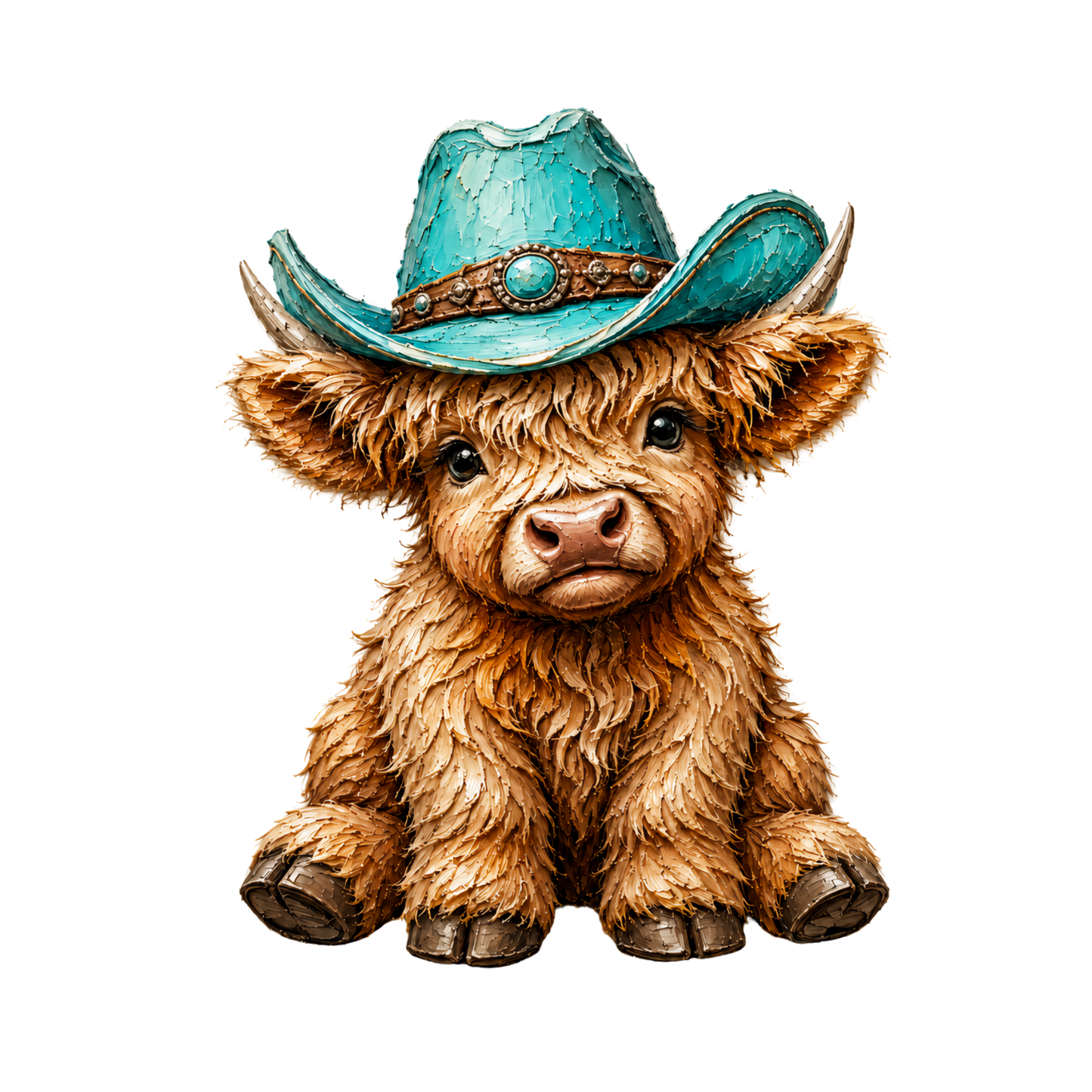 Highland Cow Turquoise 3