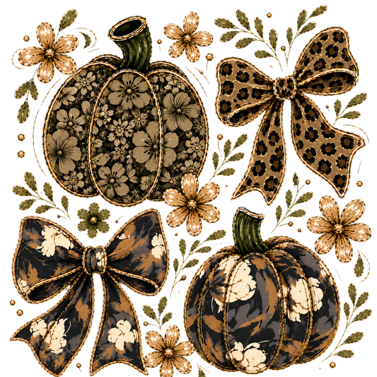 Preppy Camo Fall Pumpkin