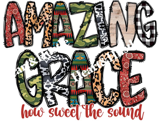 Amazing Grace How Sweet The Sound Red
