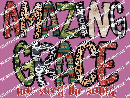 Amazing Grace How Sweet The Sound Red