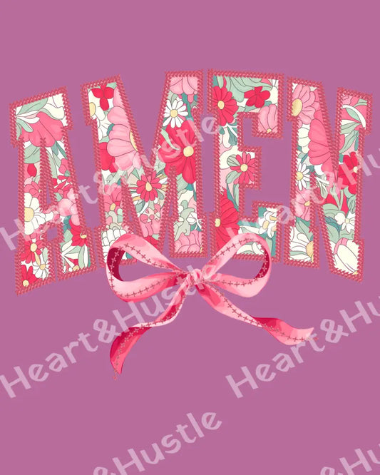 Amen With Pink Bow