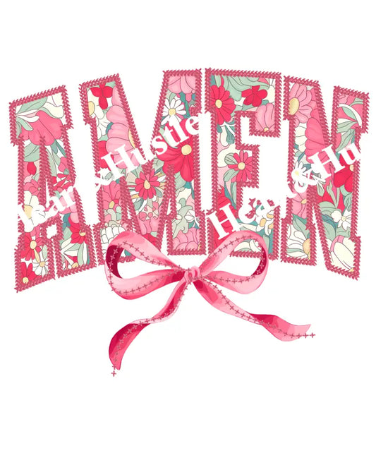 Amen With Pink Bow