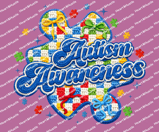 Autism Awareness Yarn Patch
