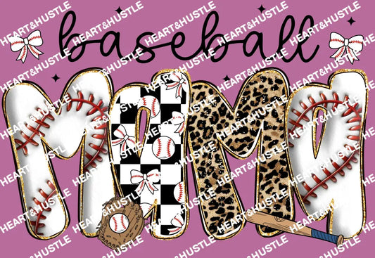 Baseball Mama Black Bow
