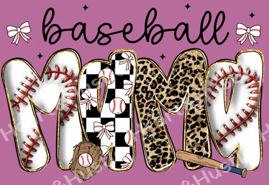 Baseball Mama Black Bow