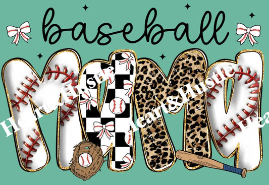 Baseball Mama Black Bow