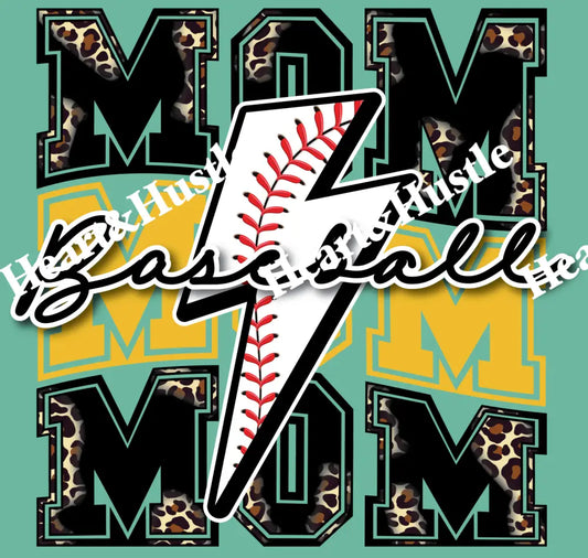 baseball Mama Lightning Bolt