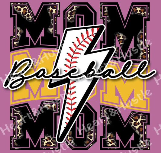 baseball Mama Lightning Bolt